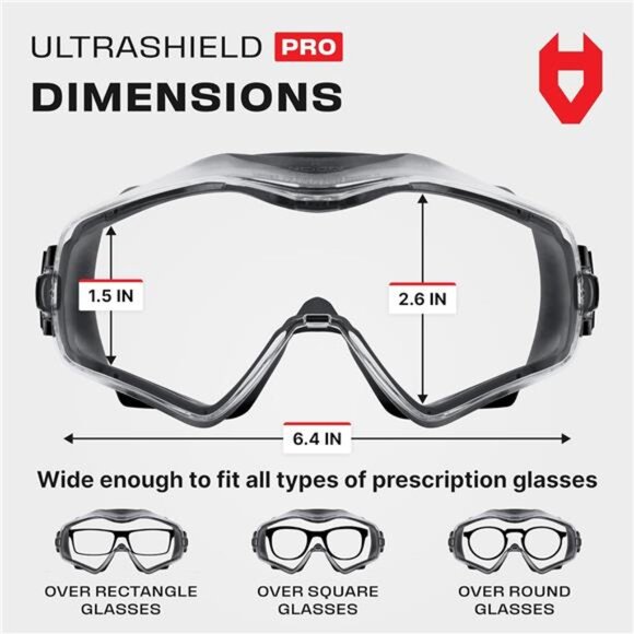 NoCry Safety Goggles Over Glasses with Extreme Impact Resistance — ANSI Z87.1 - Picture 6 of 7